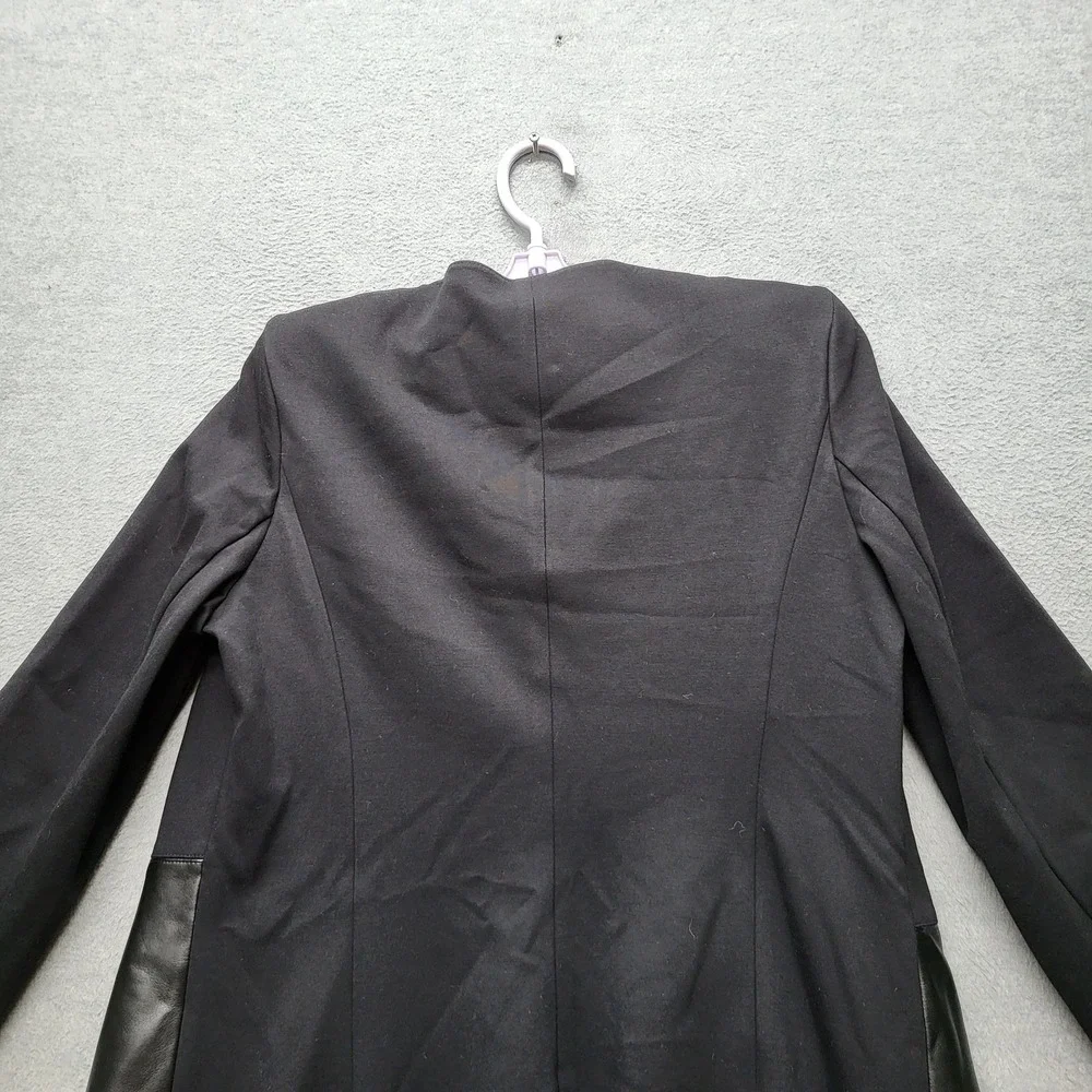 Calvin Klein Women Jacket 8 Black Faux Suede Leather Topper M9HCX182‎